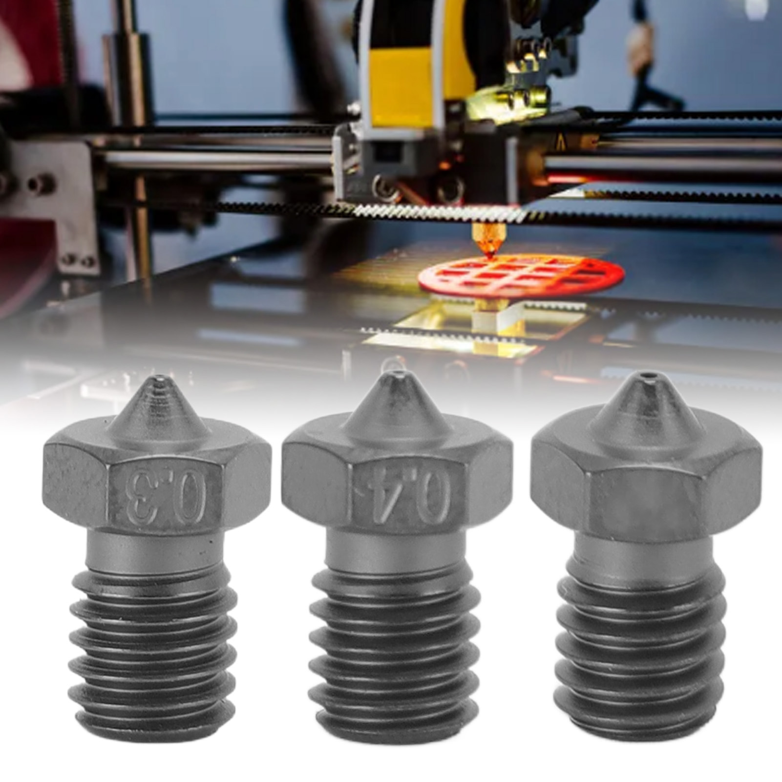 Nozzle Tungsten - Dysze do drukarek 3D, model V6,