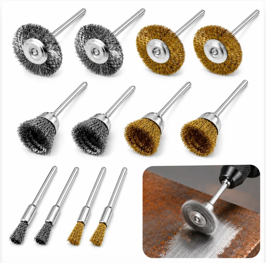 Nozzle Brass - 12 szt. szczotek z drutu stalowego