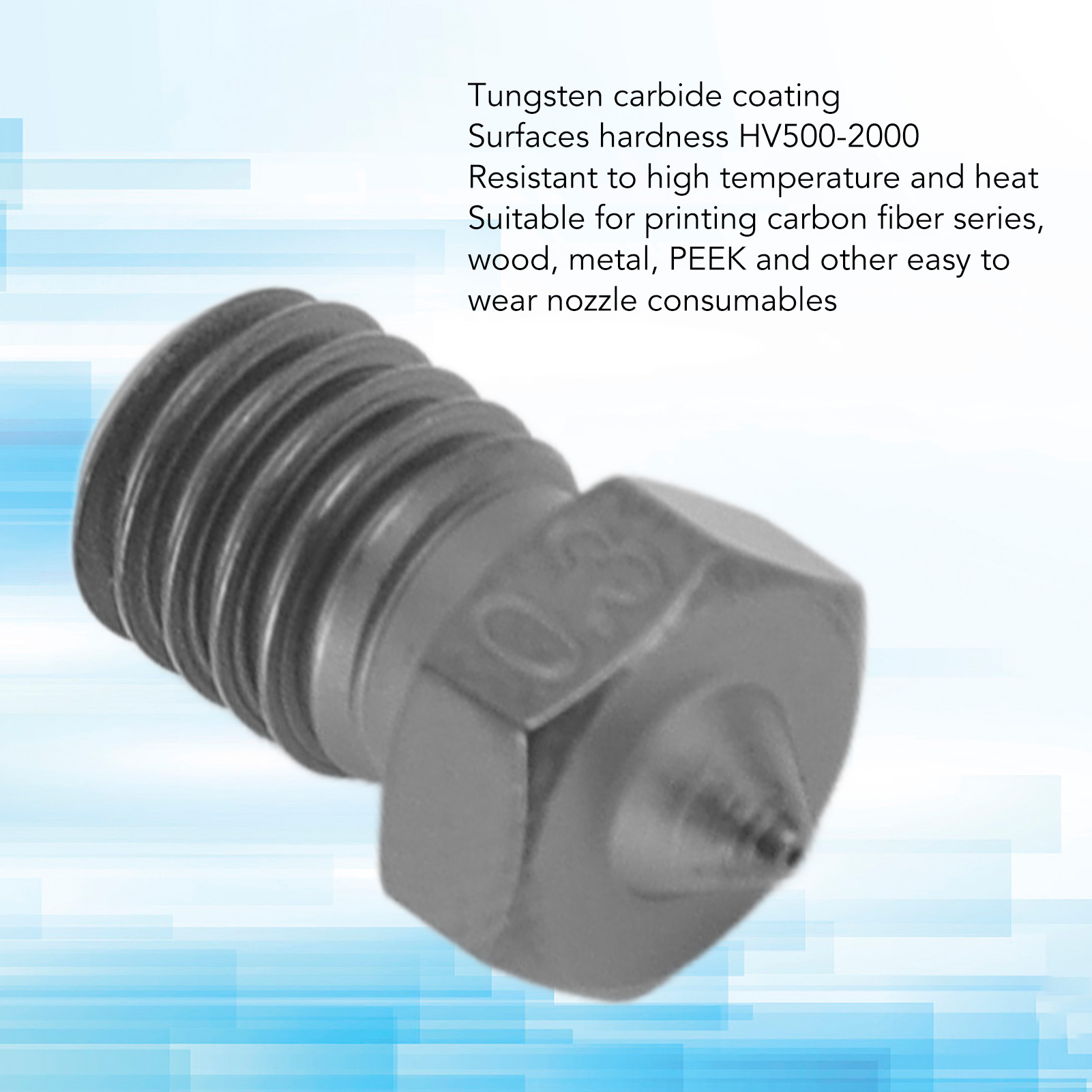 Dysze do drukarek 3D, model V6 – Nozzle Tungsten recenzja i cena