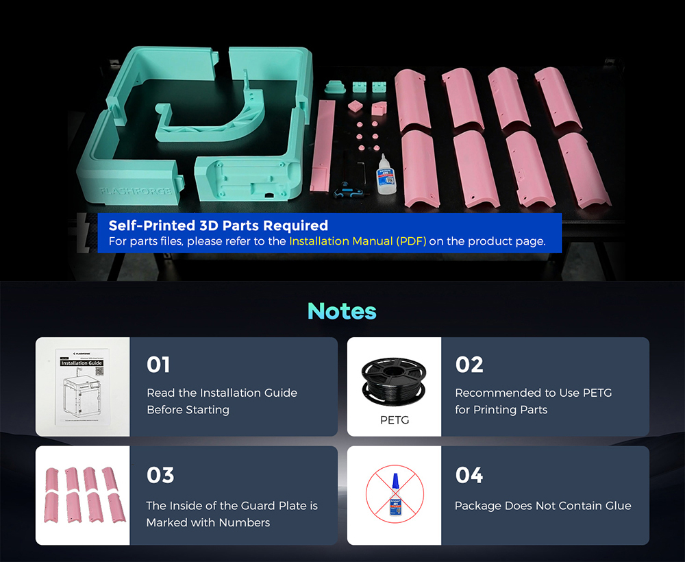 Zestaw paneli FLASHFORGE do ze – Enclosure 3D Printer recenzja i cena