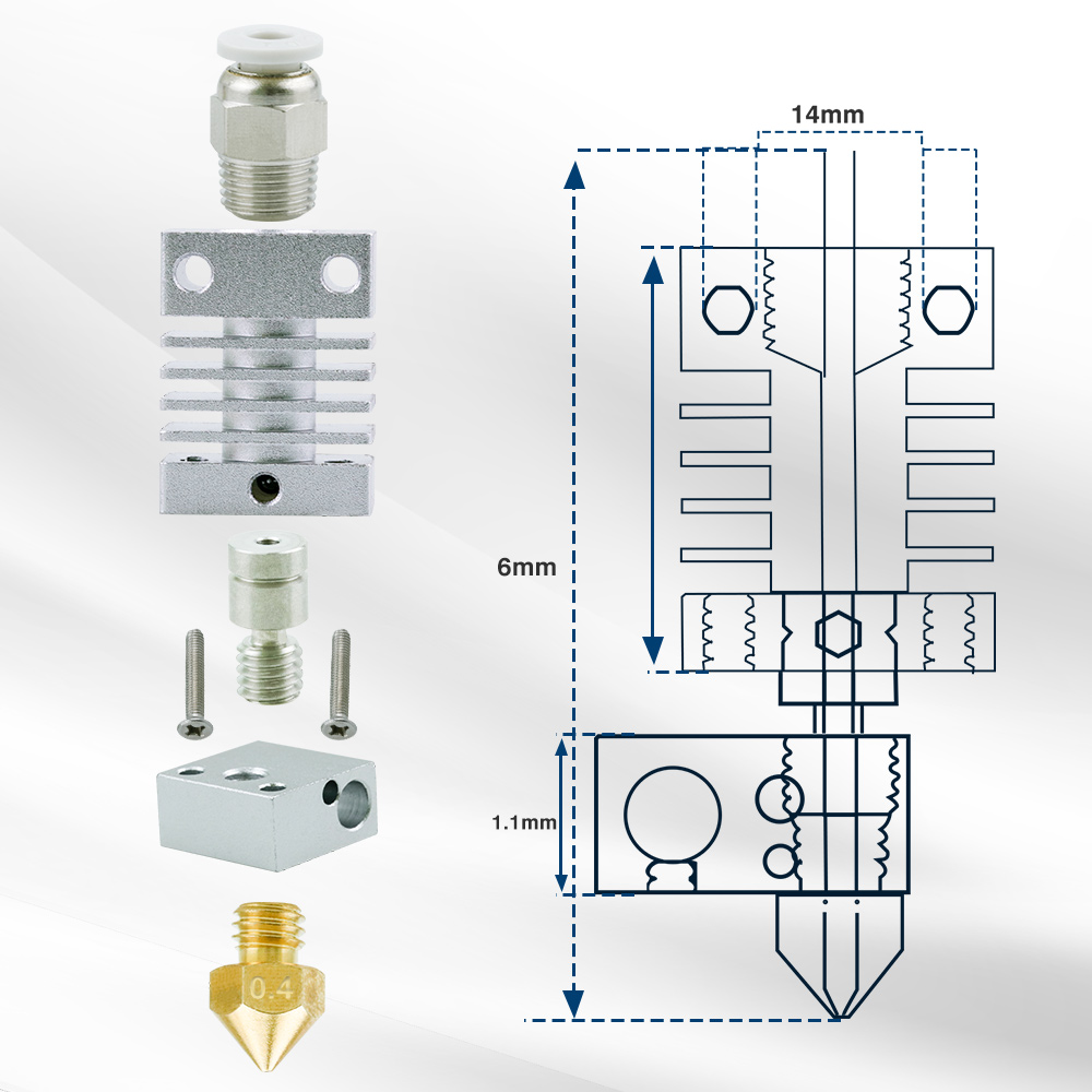Dla Creality Ender 3 CR-10 CR- – Hotend 0.4Mm recenzja i cena